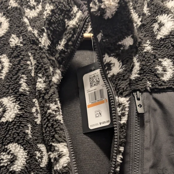 NWT Converse Fleece Jacket Full Zip Jacket. Small - Picture 2 of 3